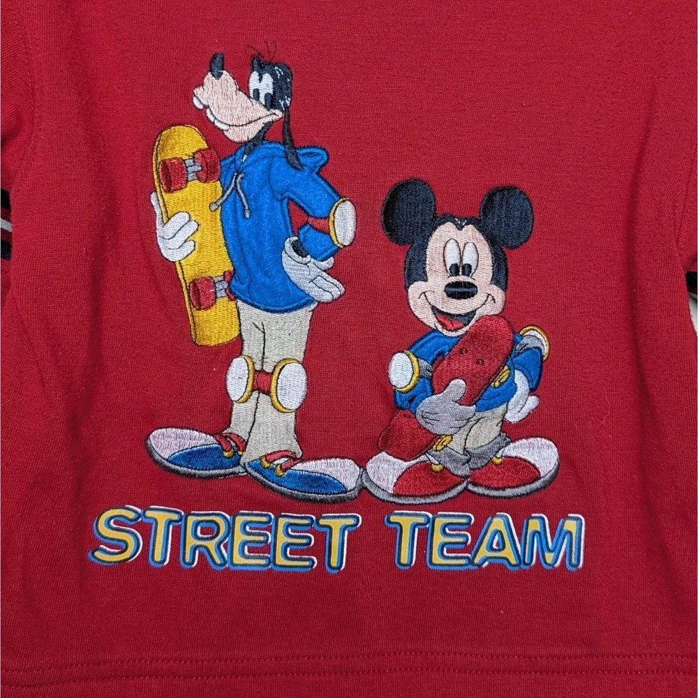 Vintage Disney Mickey Goofy Street Team Skateboarding Long‎ Sleeve Shirt Size 2T